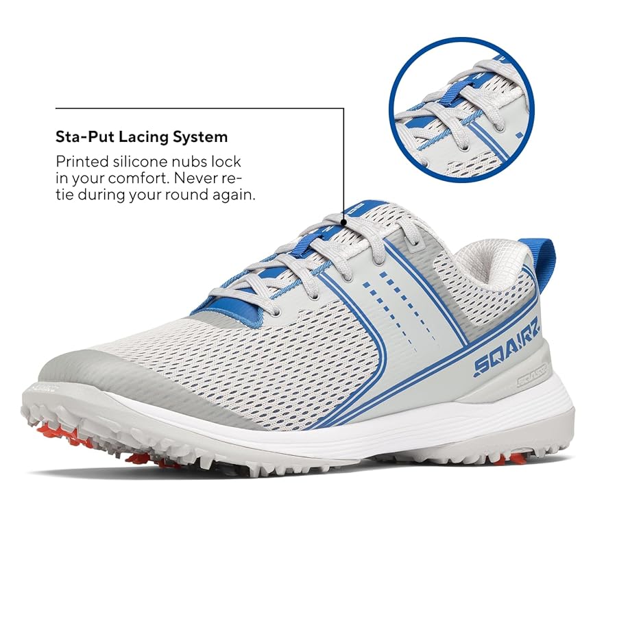 新品未使用 GOLFKICKS Amazon.com | SQAIRZ Speed Mesh Men's Athletic Golf Shoes